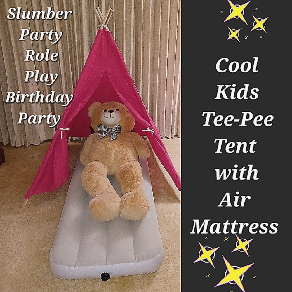 Cool Teepee 2 Of 4 🌟 Tent for Kids with Air Mattress